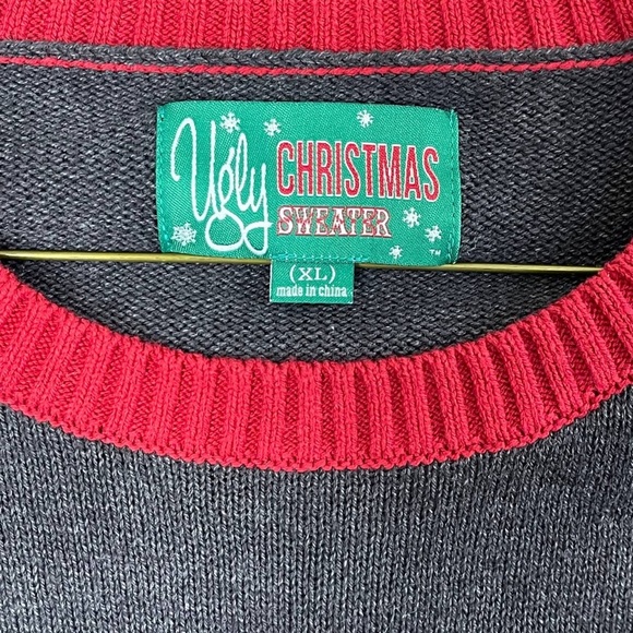 Santa Claus Draft Beer Drinking Ugly Christmas Sweater Cheers Men's Sz XL - Picture 4 of 9